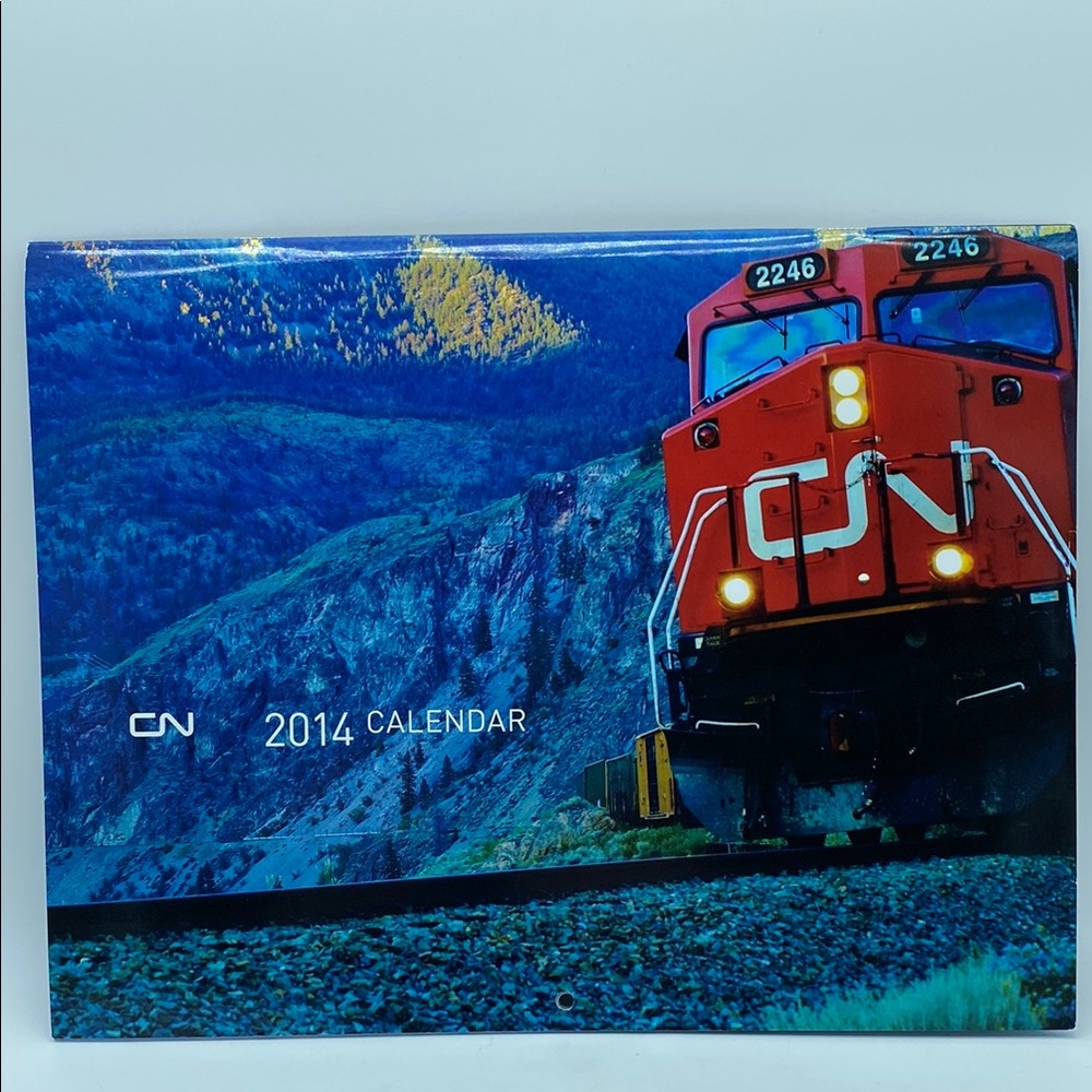 CN Canadian National Railway 2014 Wall Calendar with Red Train